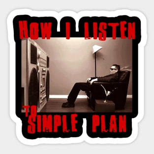 to listen simple plan Sticker